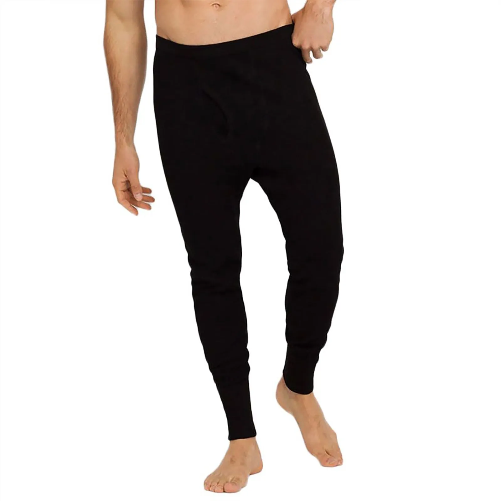 2x Holeproof Aircel Thermal Mens Black Long Johns Sleep Pants Underwear MYPY1A Bulk Base Layer