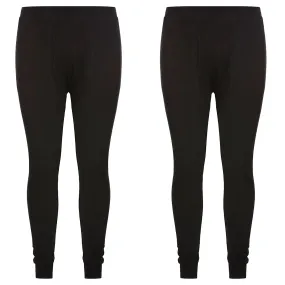 2x Holeproof Aircel Thermal Mens Black Long Johns Sleep Pants Underwear MYPY1A Bulk Base Layer
