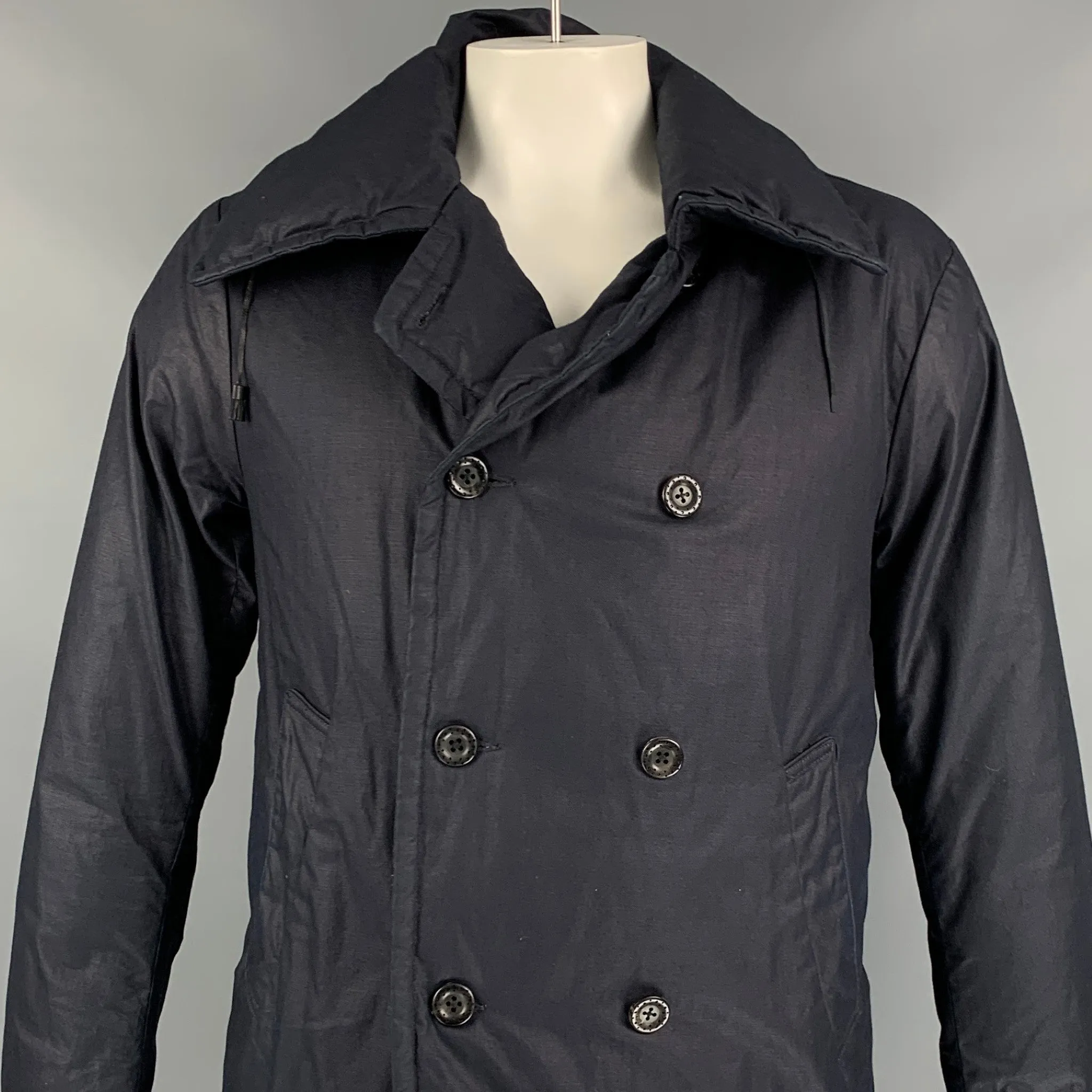 45rpm Size L Navy Cotton Down Fill Double Breasted Peacoat