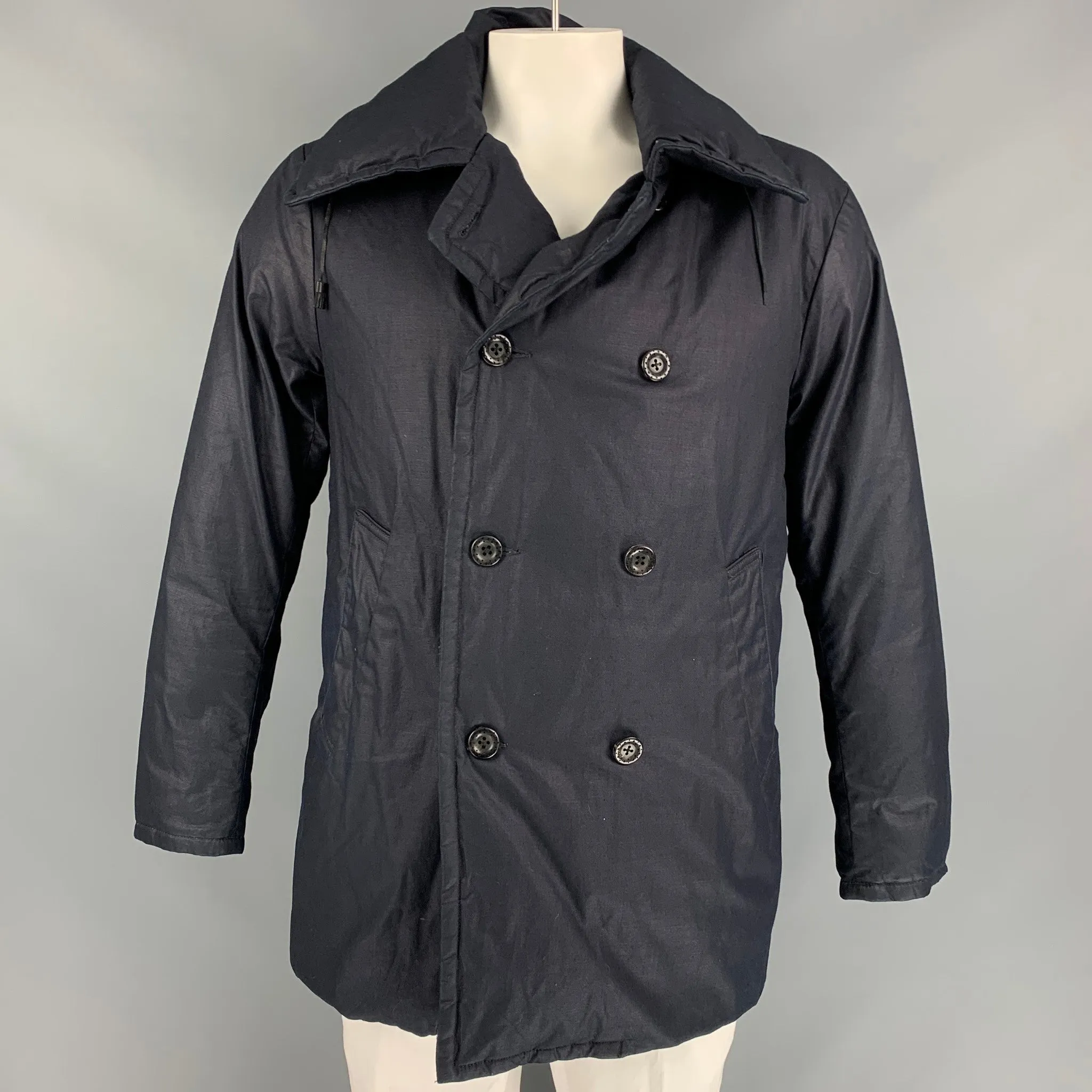 45rpm Size L Navy Cotton Down Fill Double Breasted Peacoat