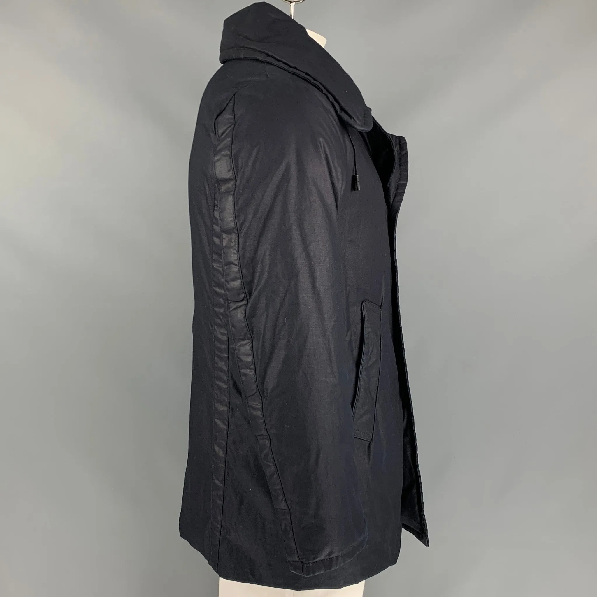 45rpm Size L Navy Cotton Down Fill Double Breasted Peacoat