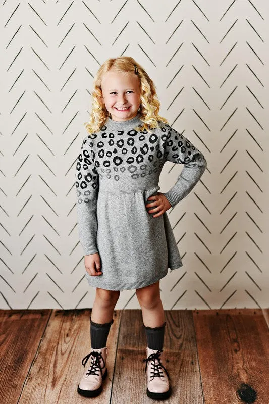 Adorable Sweetness - Leopard Sweater Dress