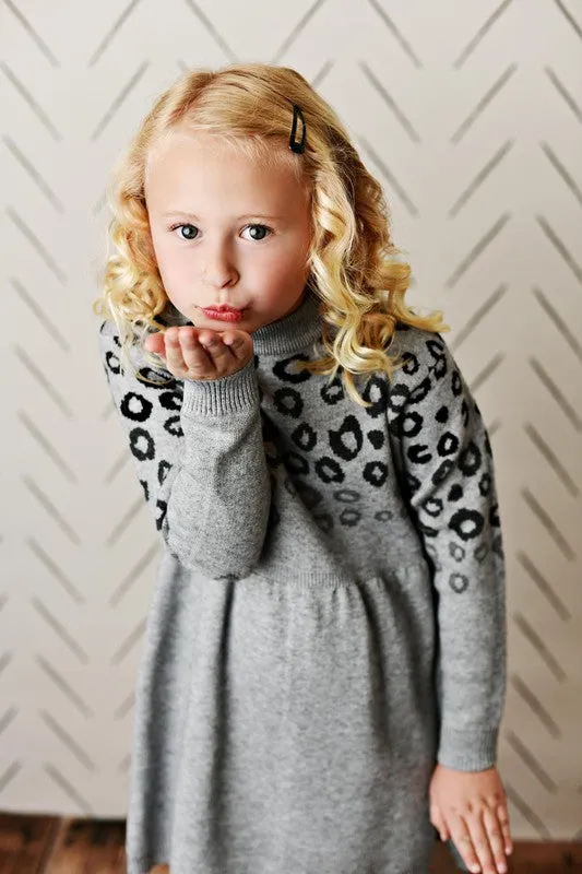 Adorable Sweetness - Leopard Sweater Dress