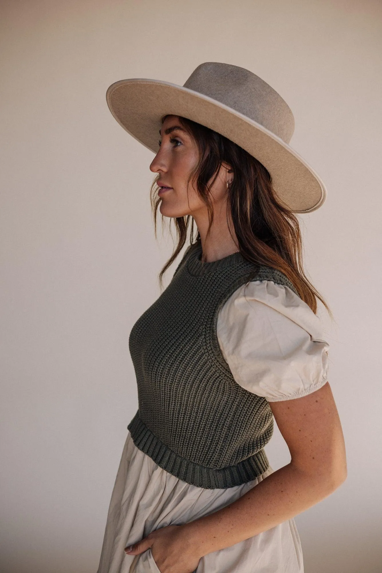 Annie Sweater Dress in Olive