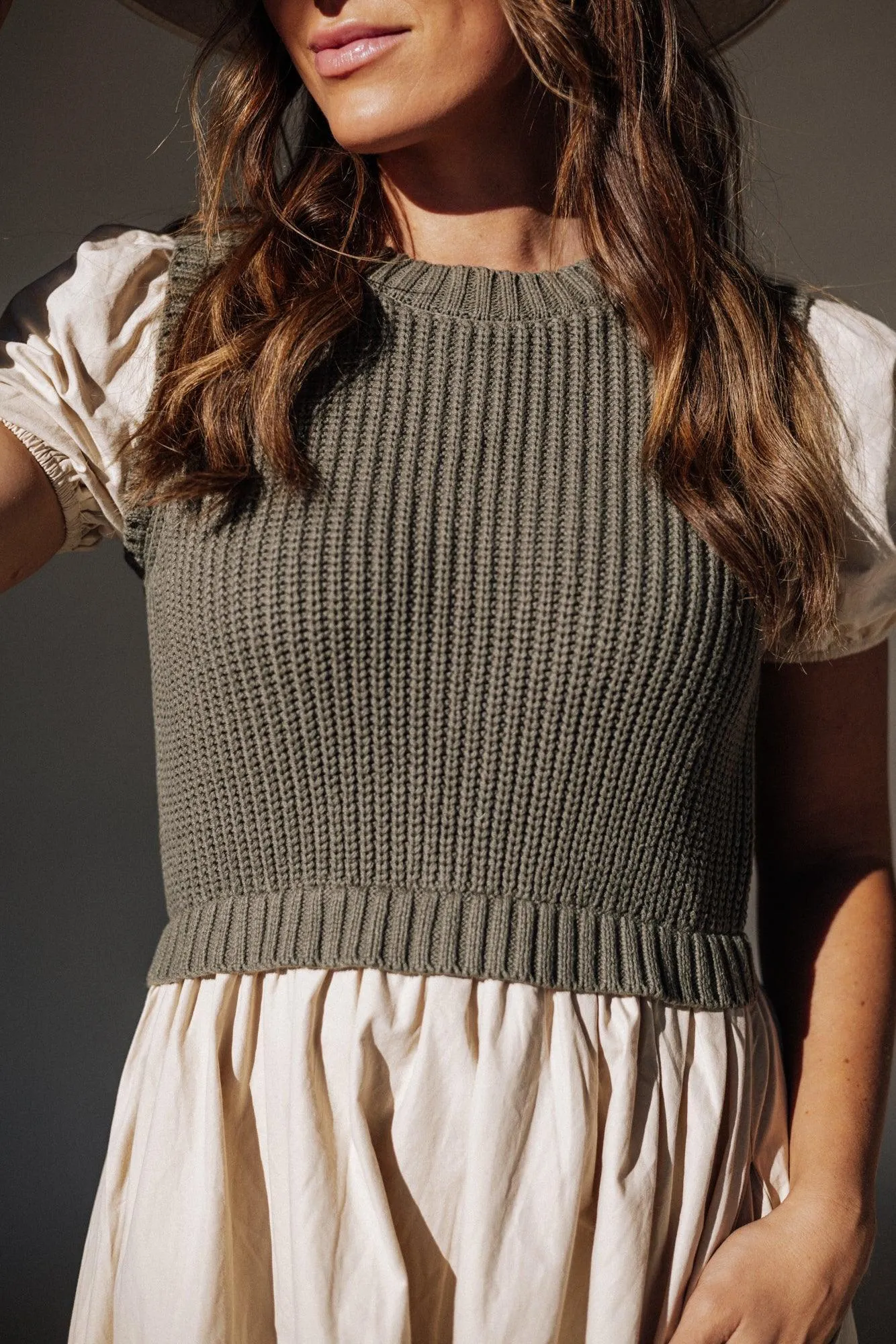 Annie Sweater Dress in Olive