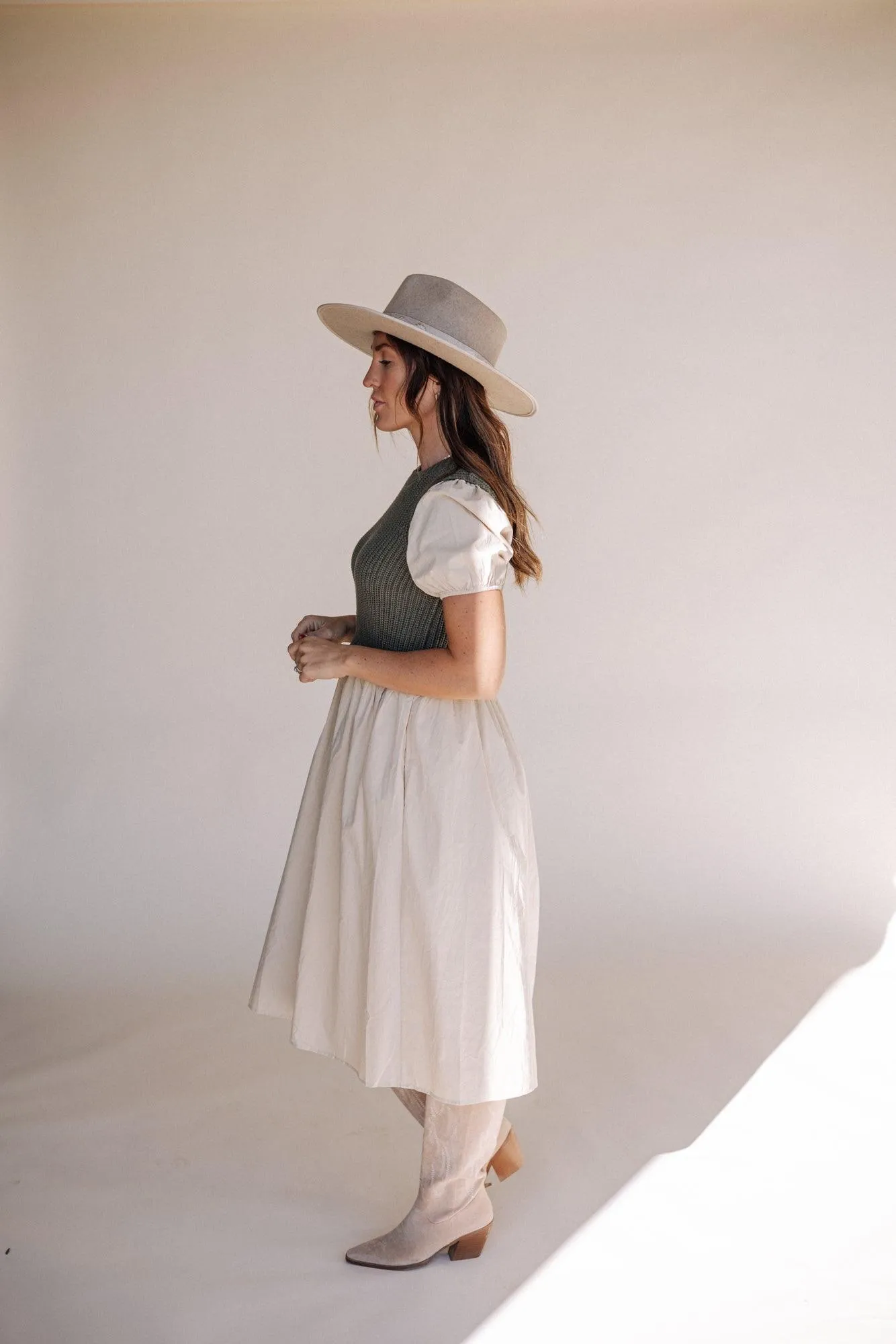 Annie Sweater Dress in Olive