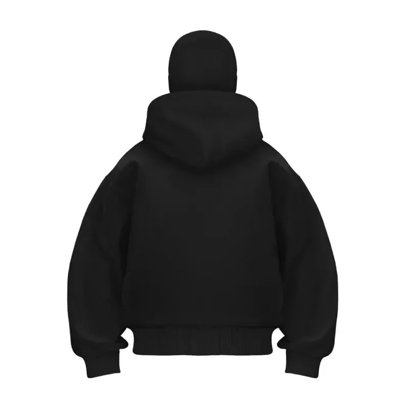 Balaclava Layered Double Zip Hoodie
