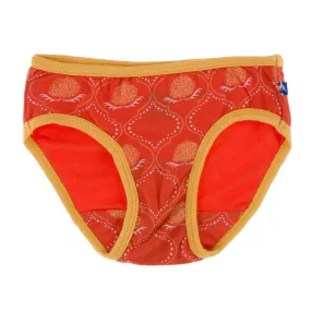 Bamboo Underwear - Poppy Marigold Lattice with Marigold