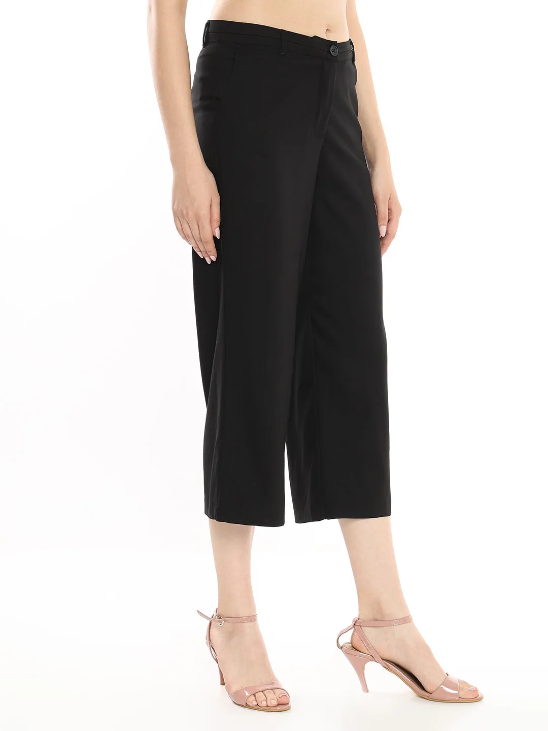 Bella Black Formal 3/4th Straight Pants