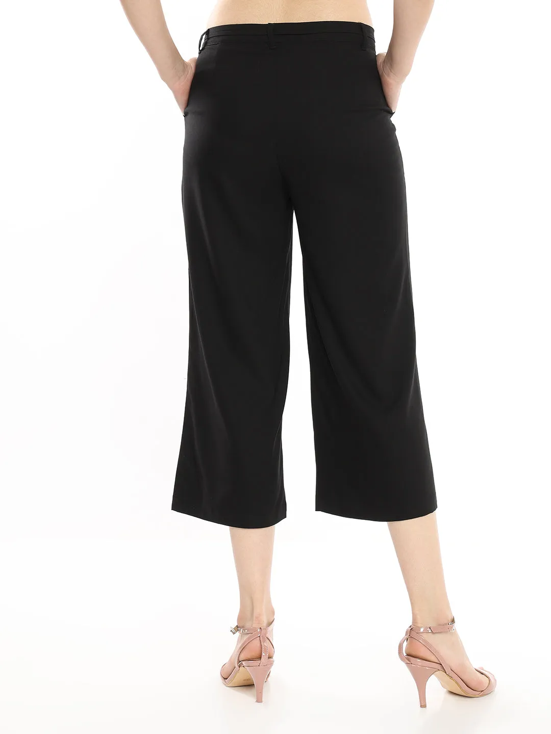 Bella Black Formal 3/4th Straight Pants