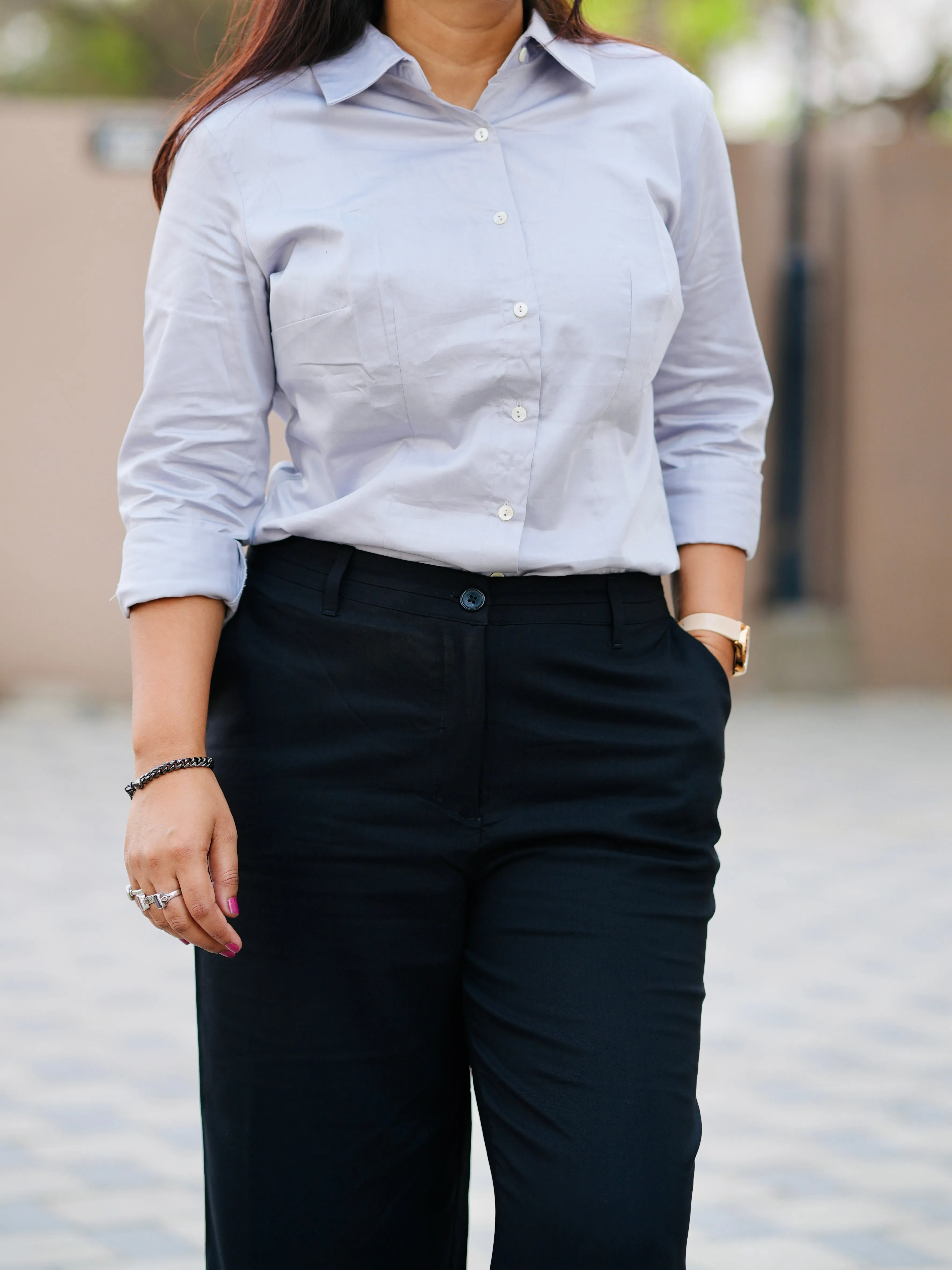 Bella Black Formal 3/4th Straight Pants