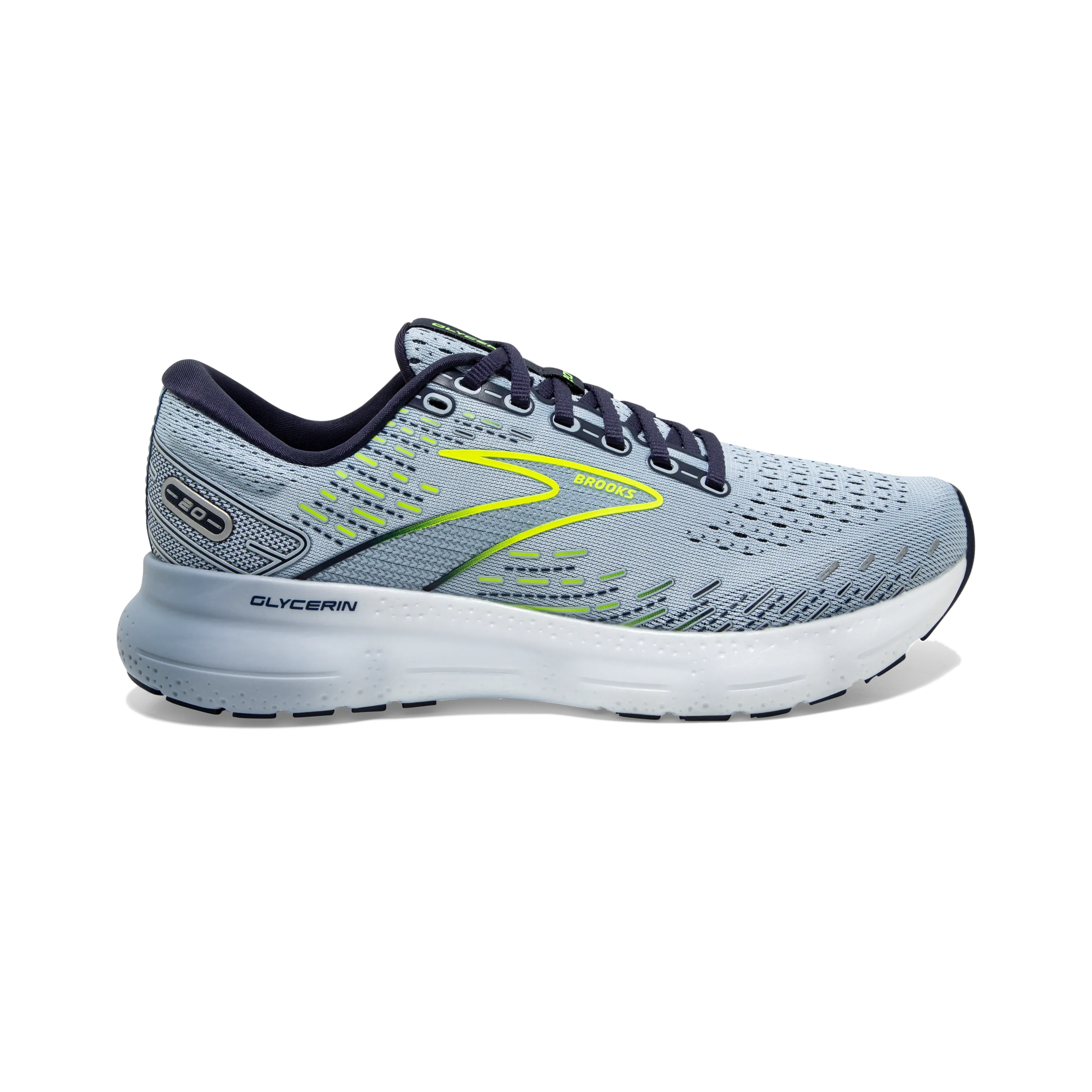 BROOKS LADIES GLYCERIN 20 - LT.BLUE/PEACOAT/NIGHTLIFE