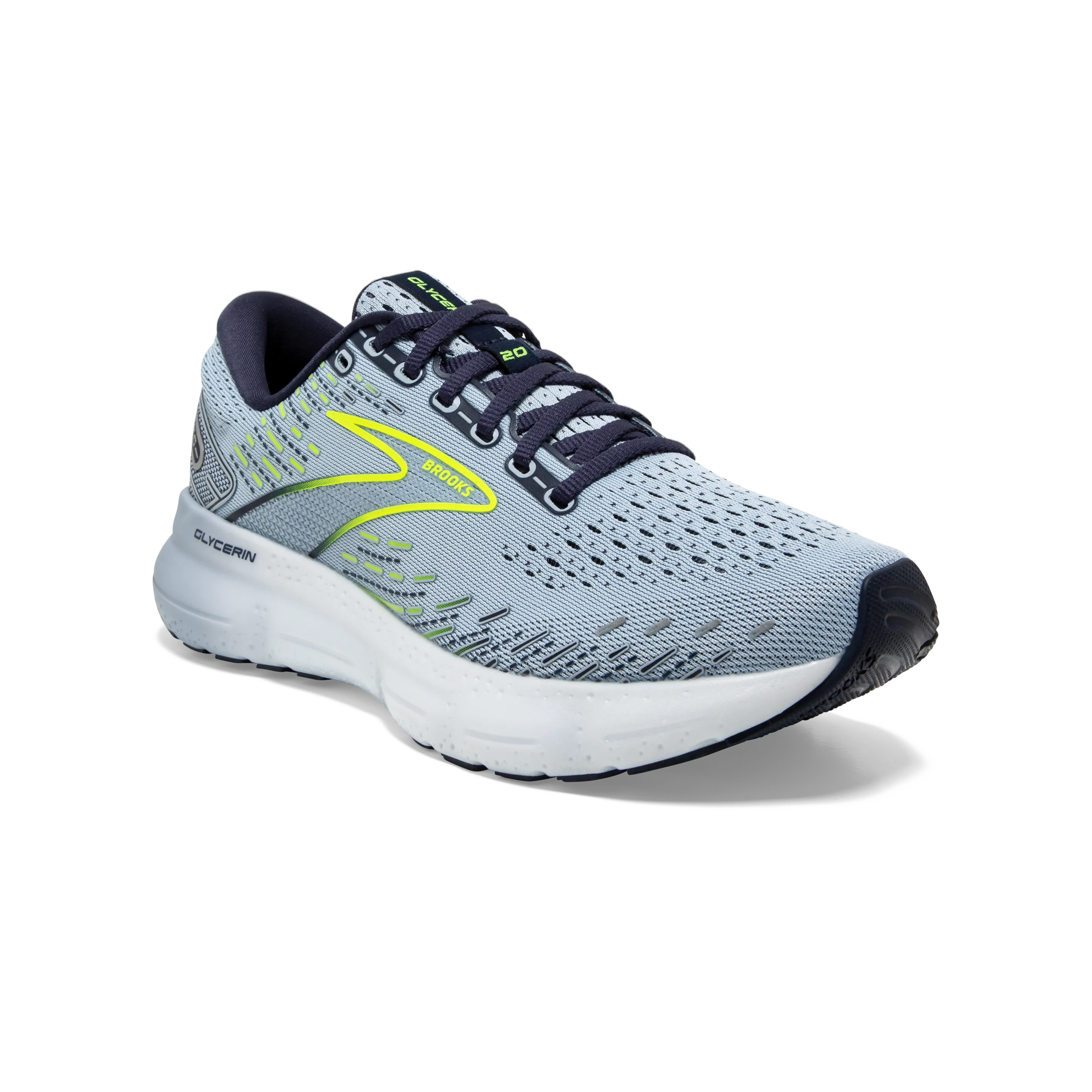 BROOKS LADIES GLYCERIN 20 - LT.BLUE/PEACOAT/NIGHTLIFE