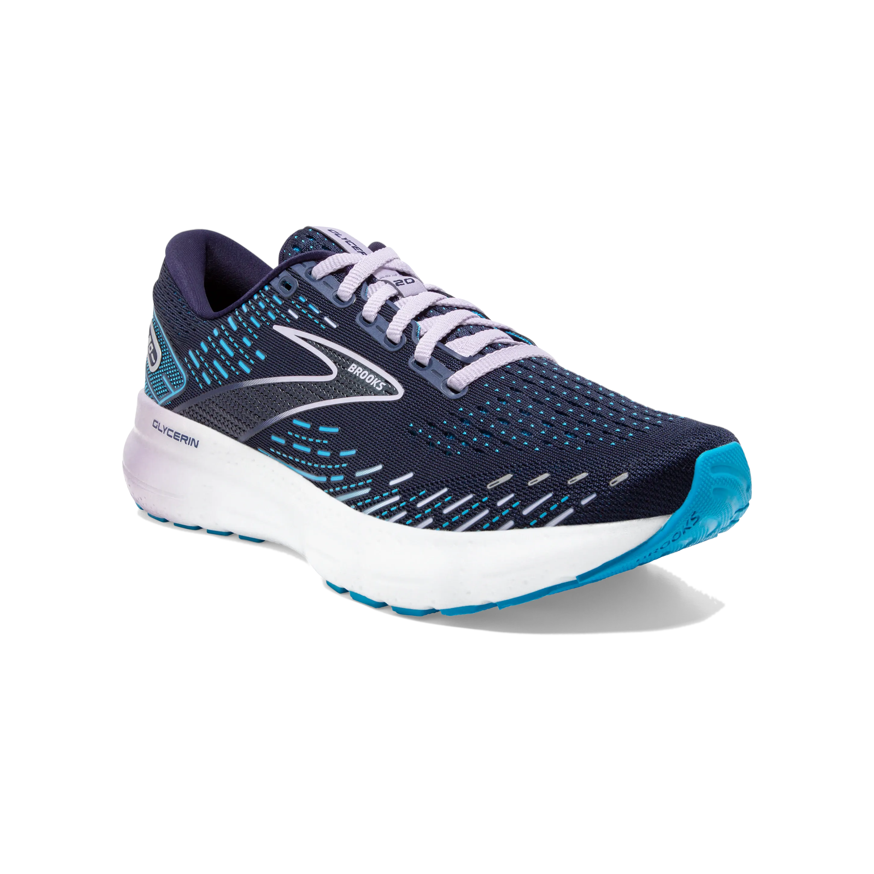 BROOKS LADIES GLYCERIN 20 - PEACOAT/OCEAN/LILAC