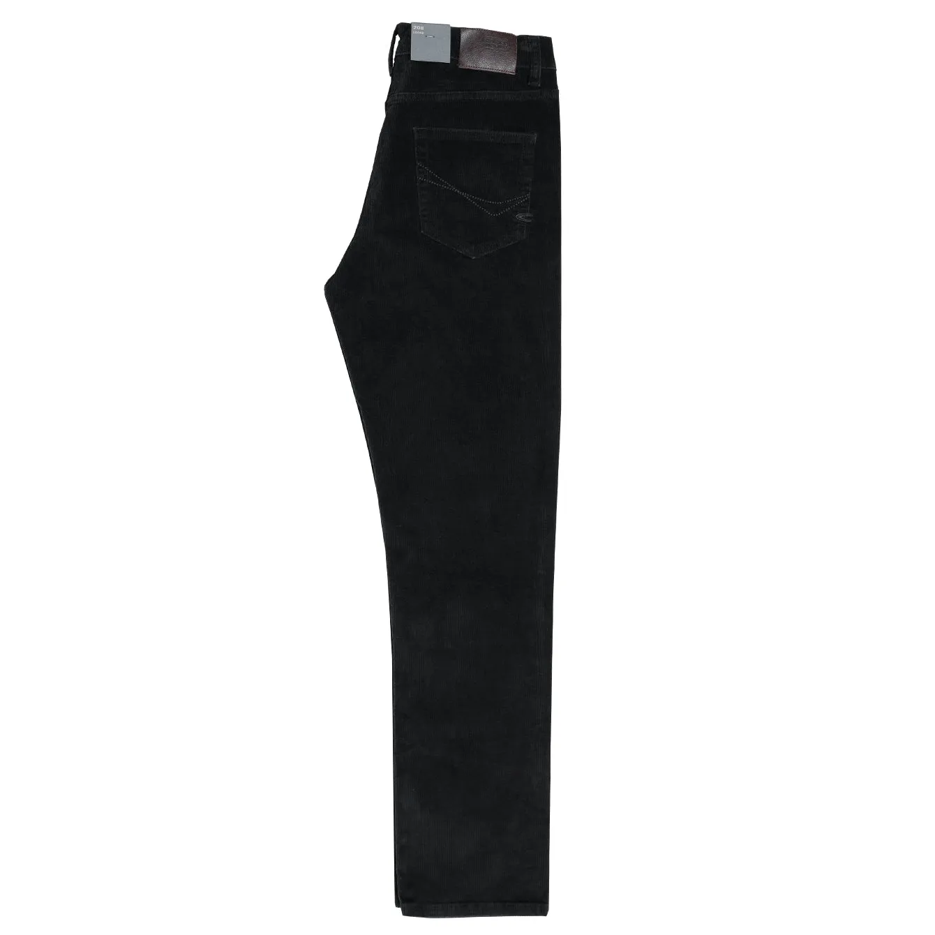 Chino Trousers in 208 Loose Fit with 5 Pockets in Black Cotton Spandex Corduroy