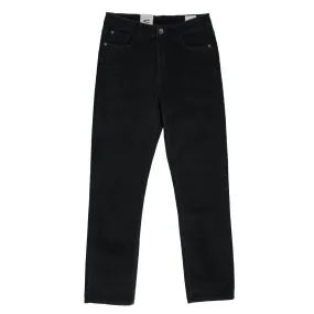 Chino Trousers in 208 Loose Fit with 5 Pockets in Black Cotton Spandex Corduroy