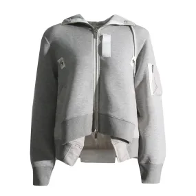 Colorblock Spliced Drawstring Sweatershirts For Women Hooded Long Sleeve Patchwork Zipper Chic Sweatershirt Female