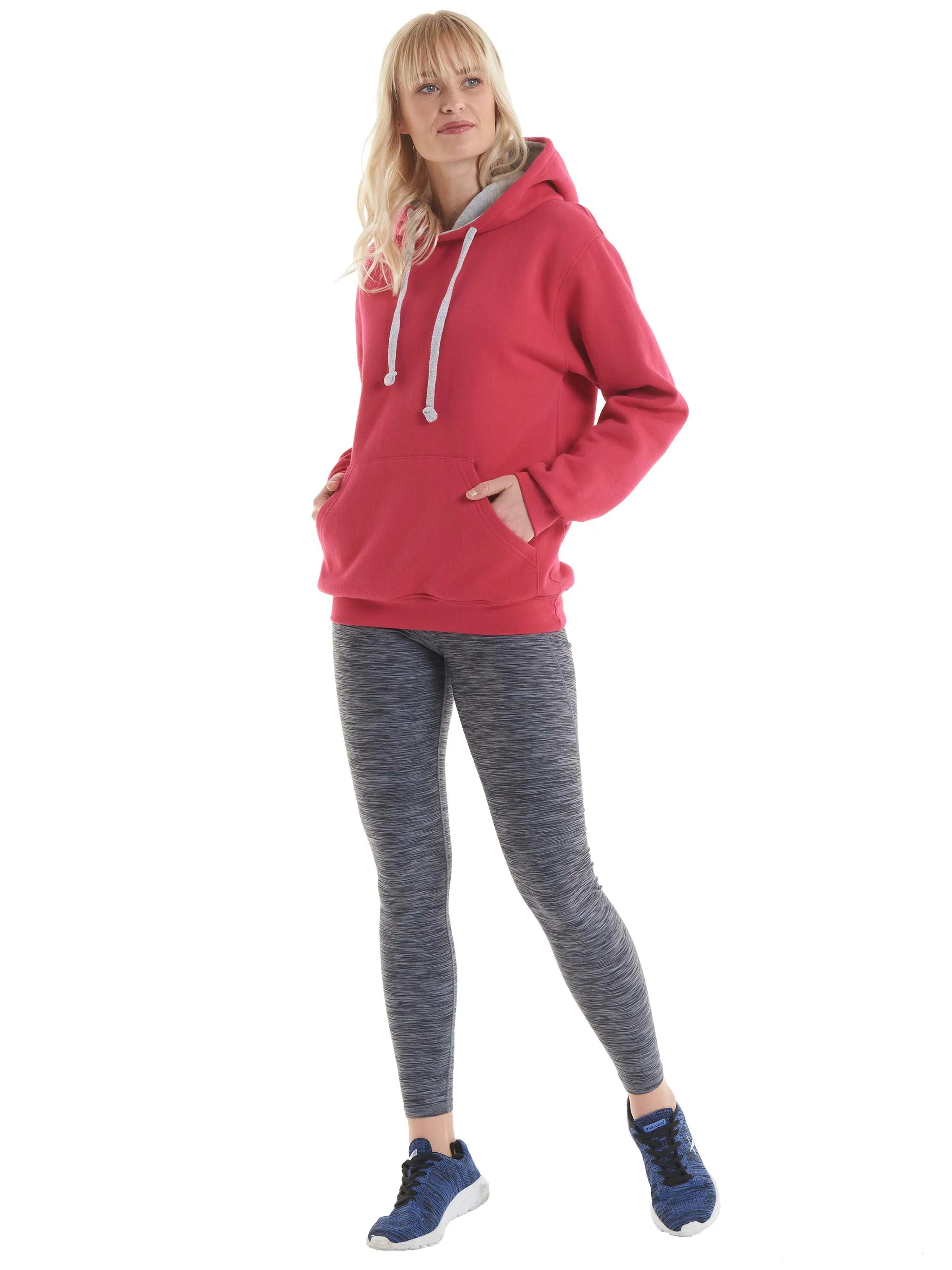Contrast Hooded Sweatshirt  | Purple/Yellow