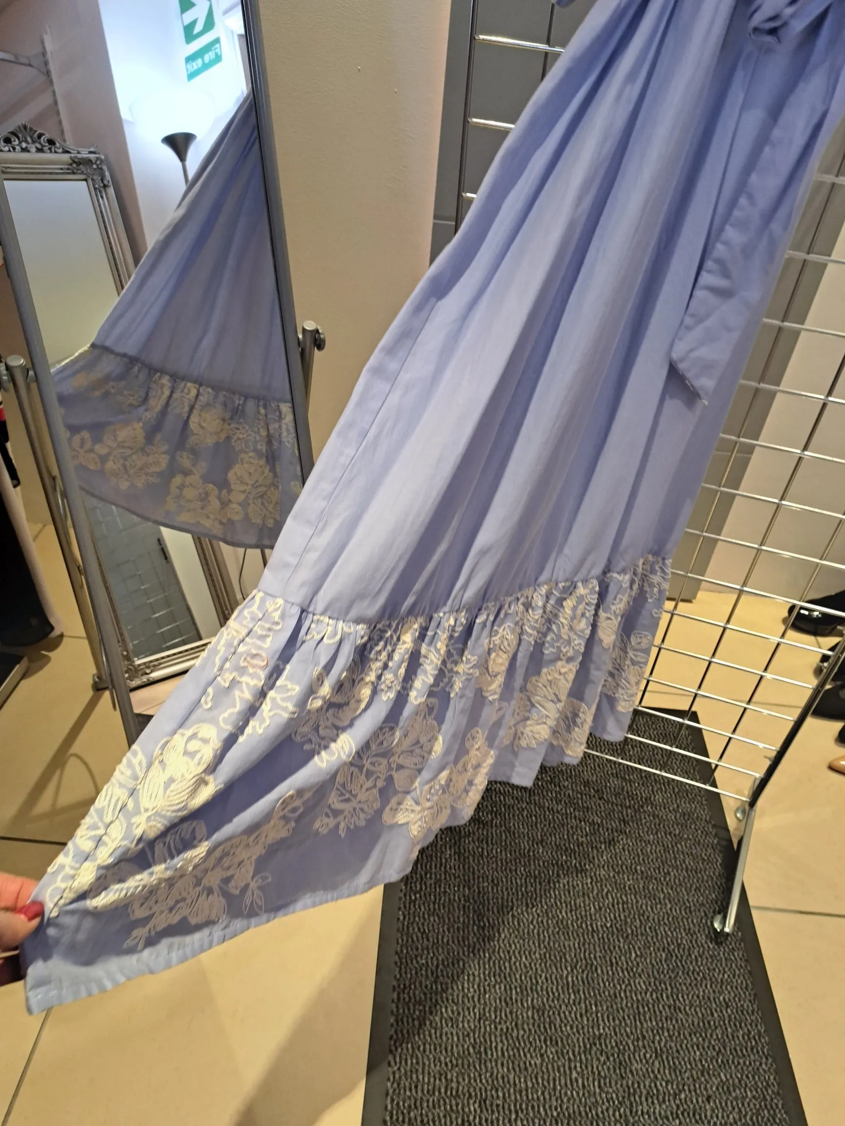 Cornflower blue cotton sun dress