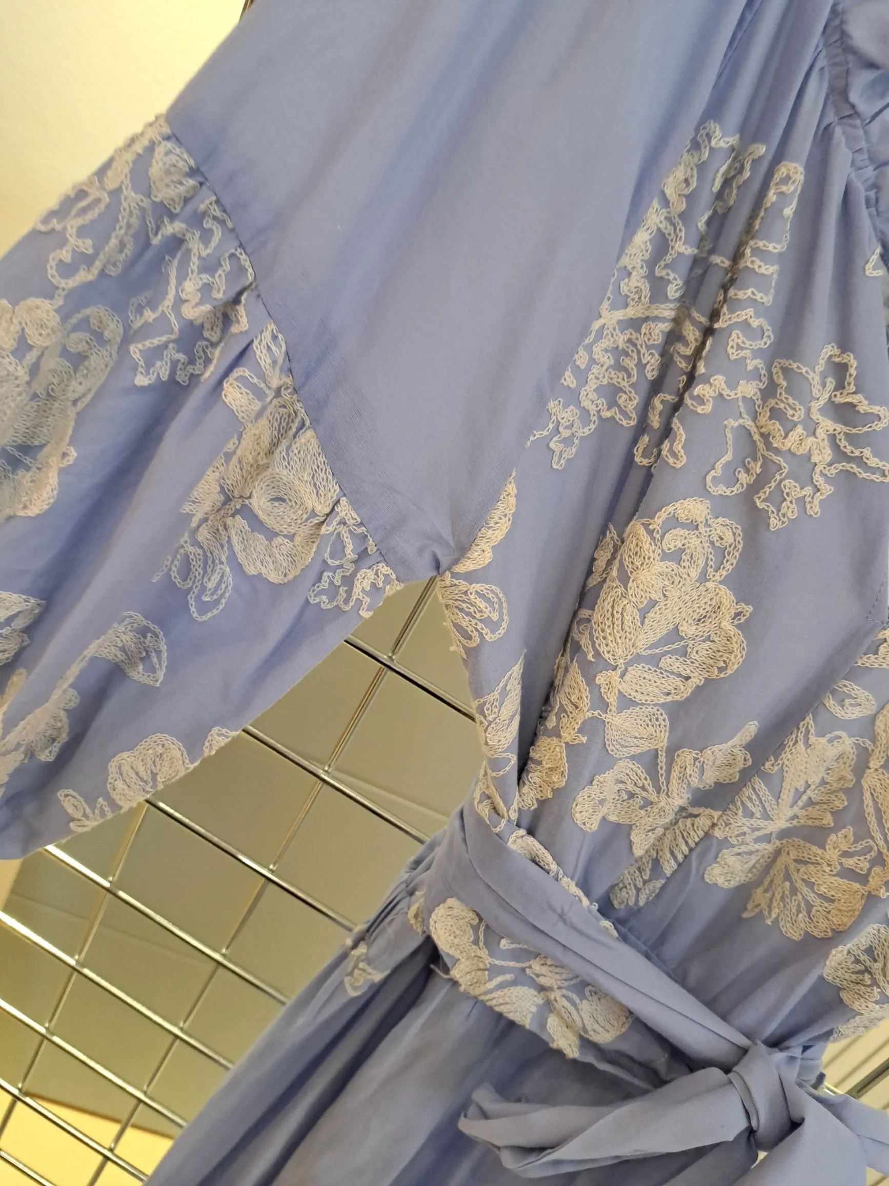 Cornflower blue cotton sun dress