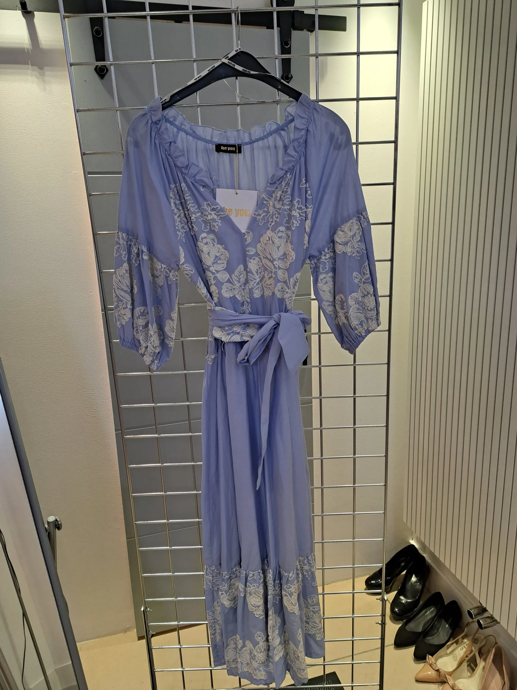 Cornflower blue cotton sun dress