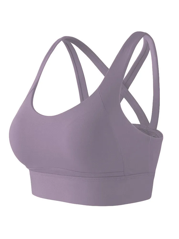Dance Bra Shockproof Gathering Fitness Underwear All-in-One Yoga Vest