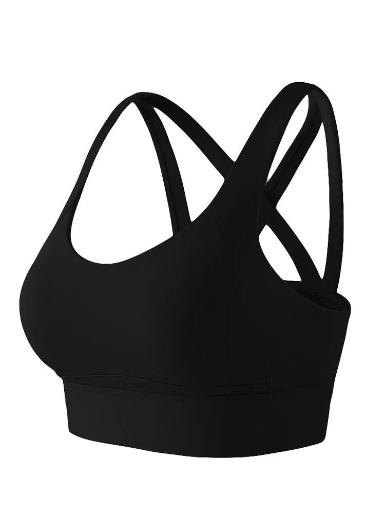 Dance Bra Shockproof Gathering Fitness Underwear All-in-One Yoga Vest