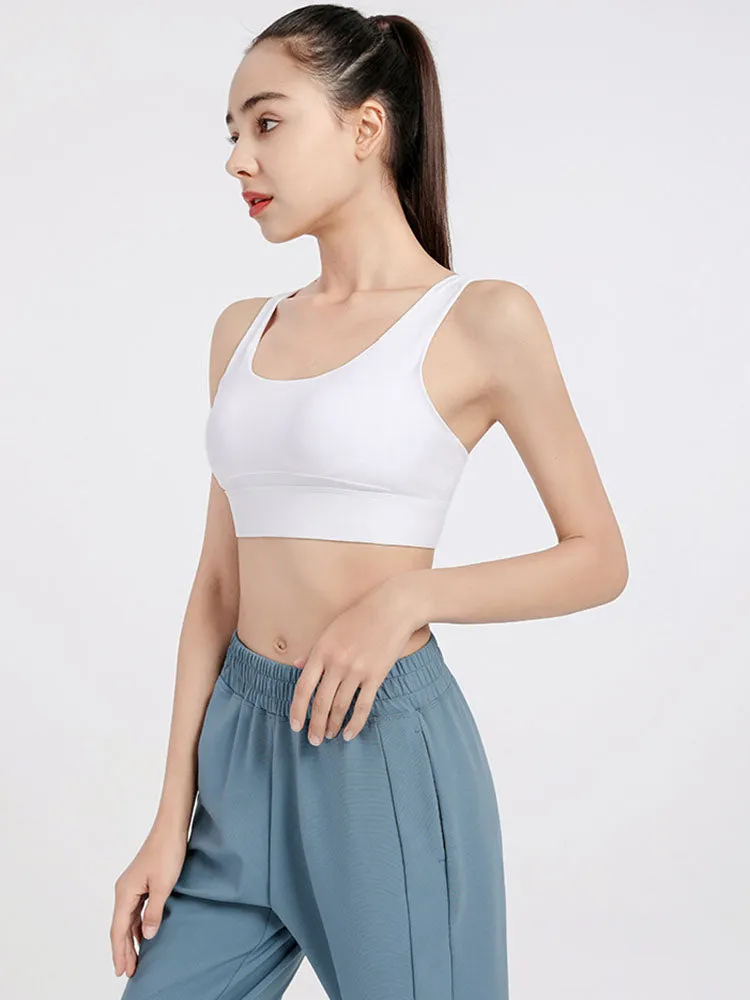 Dance Bra Shockproof Gathering Fitness Underwear All-in-One Yoga Vest