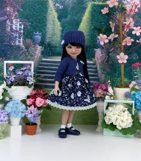 Delicate Butterfly - dress and sweater set with shoes for Ruby Red Fashion Friends doll