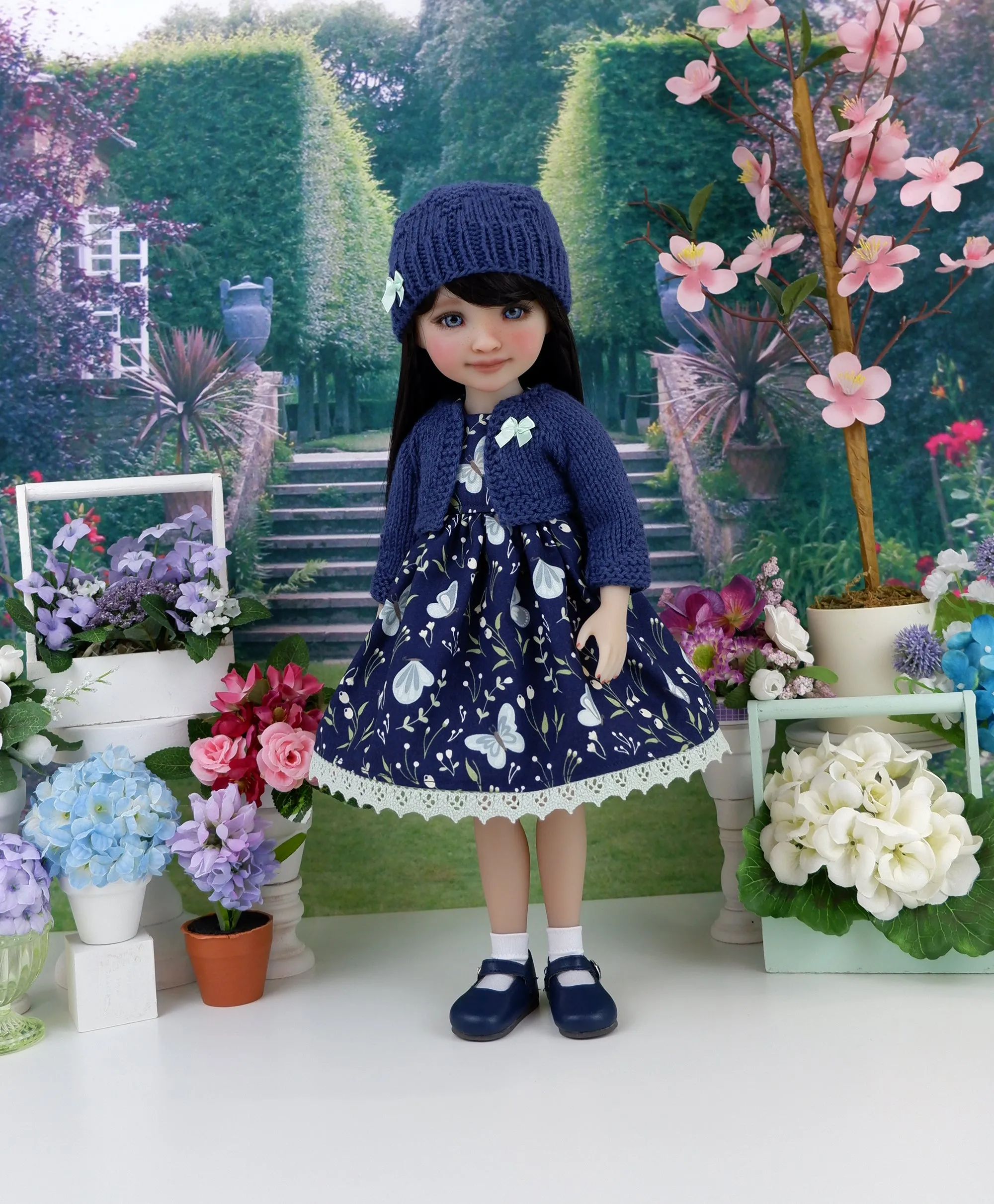 Delicate Butterfly - dress and sweater set with shoes for Ruby Red Fashion Friends doll