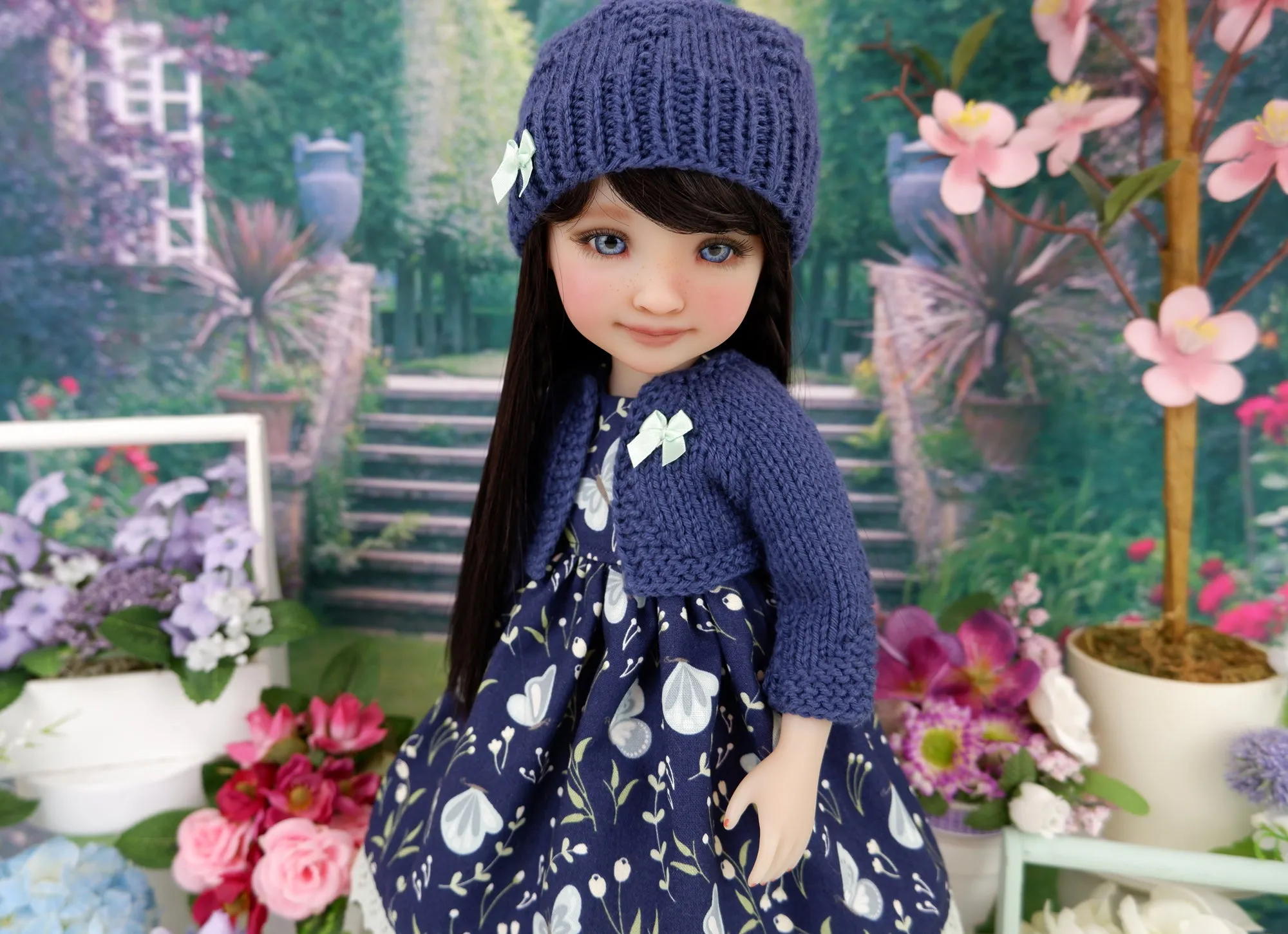 Delicate Butterfly - dress and sweater set with shoes for Ruby Red Fashion Friends doll