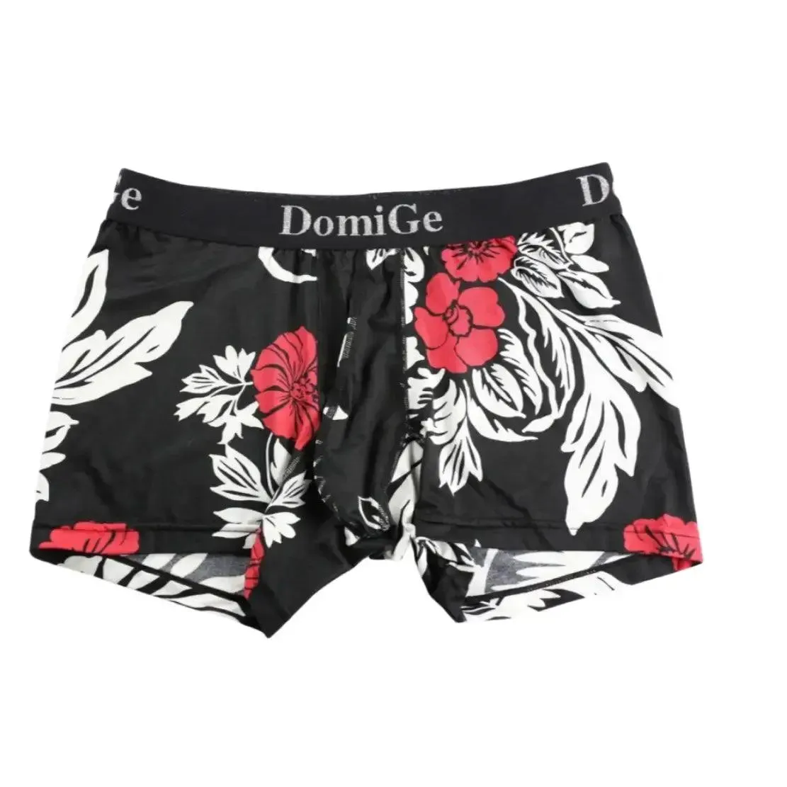 DomiGe Men's Mid-Rise Floral Printed Boxer Briefs Male Underwear