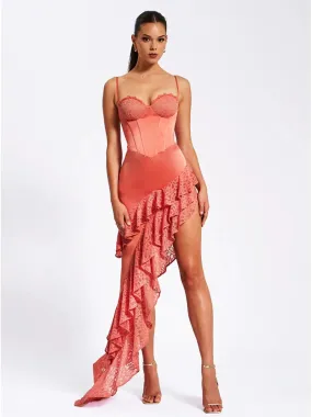 Elegant Spaghetti Straps Women's Evening Party Dress