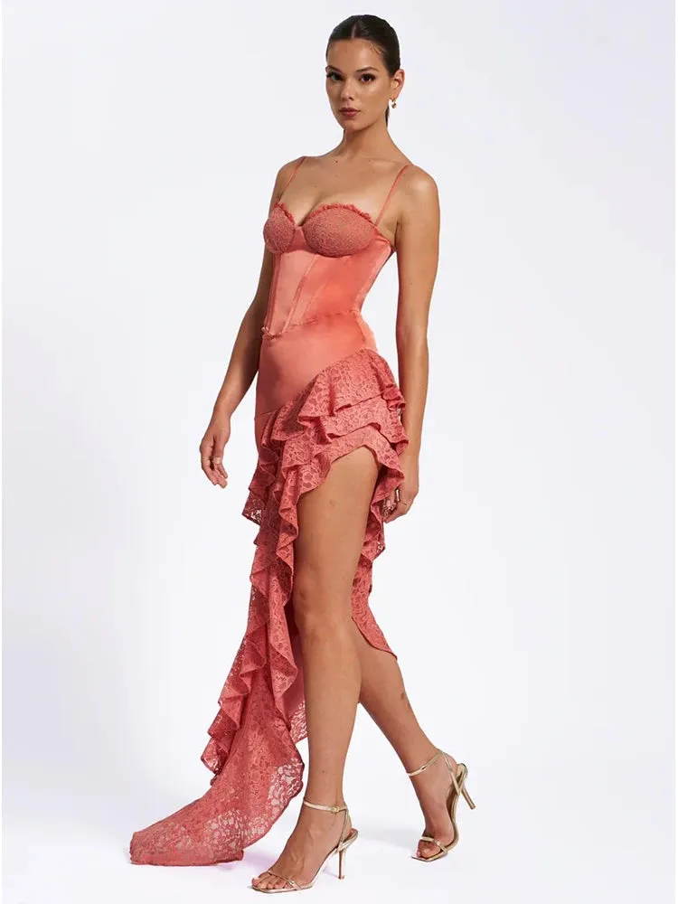 Elegant Spaghetti Straps Women's Evening Party Dress