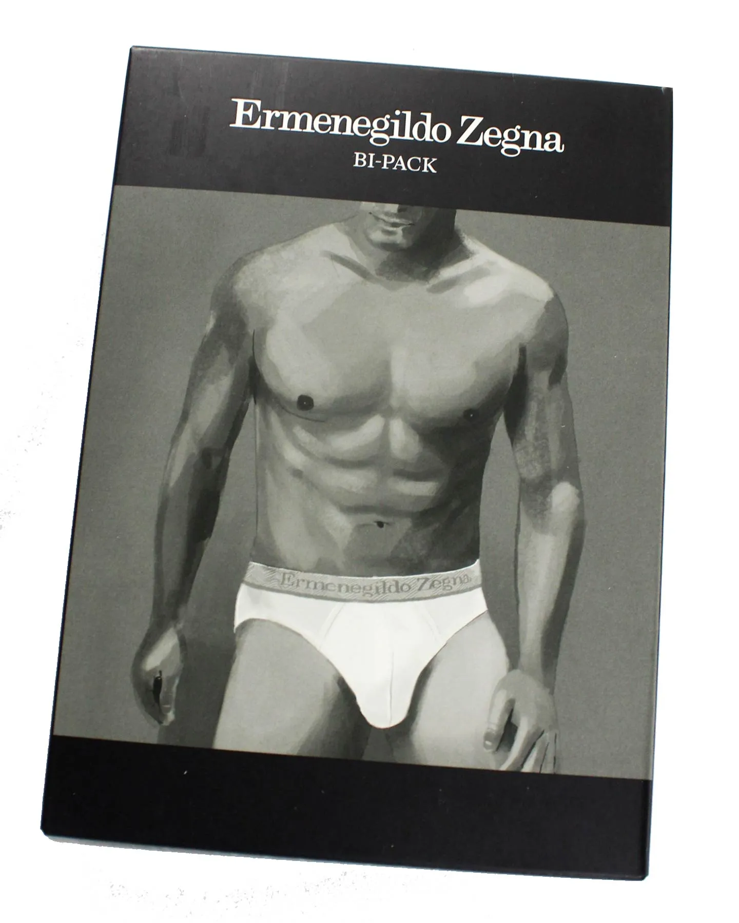 Ermenegildo Zegna Underwear Gray Stretch Cotton Midi Brief 2 Pack XXL SALE