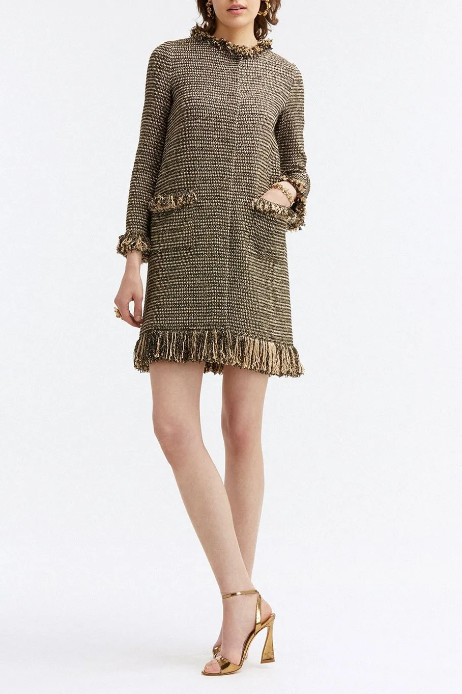 Fringe Detail Pocket Coat