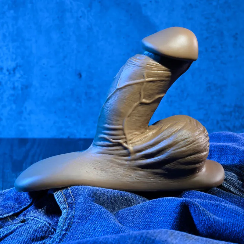 Gender X 4'' Silicone Packer - Dark Skin