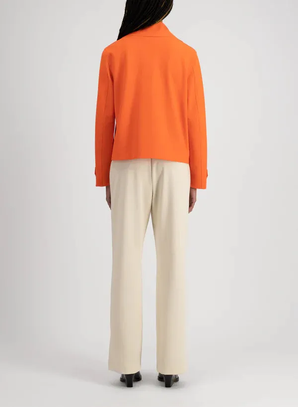 Harris Wharf Cropped Peacoat Scuba - Bright Coral