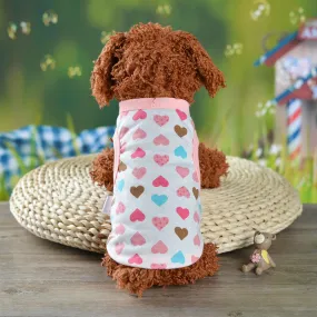 Heart Darling Pattern Summer Outfit Puppy Tank Top