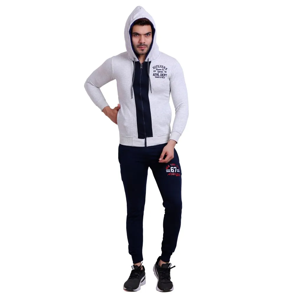 HiFlyers Full Sleeve Solid Men Sweatshirt - Grey