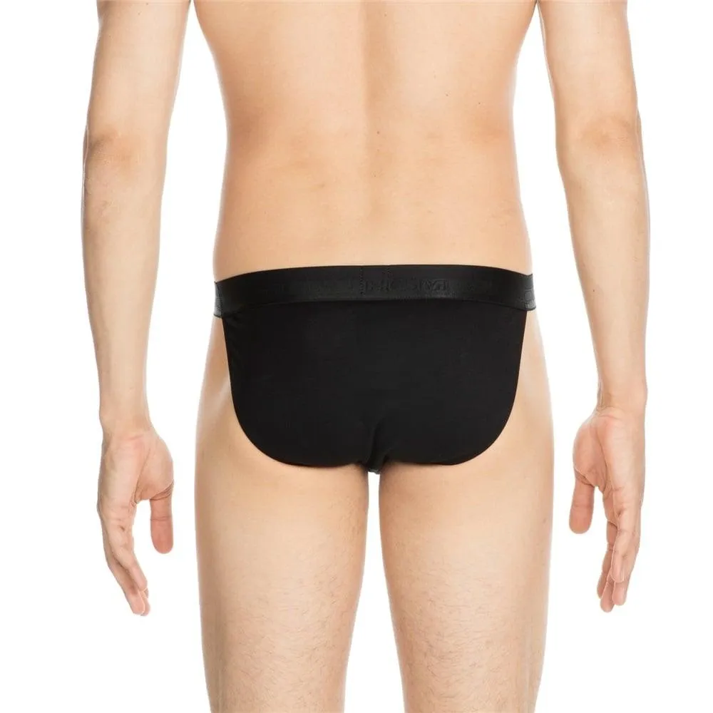 HOM TANGA BRIEFS - MEN’S TANGA BRIEFS IN BLACK