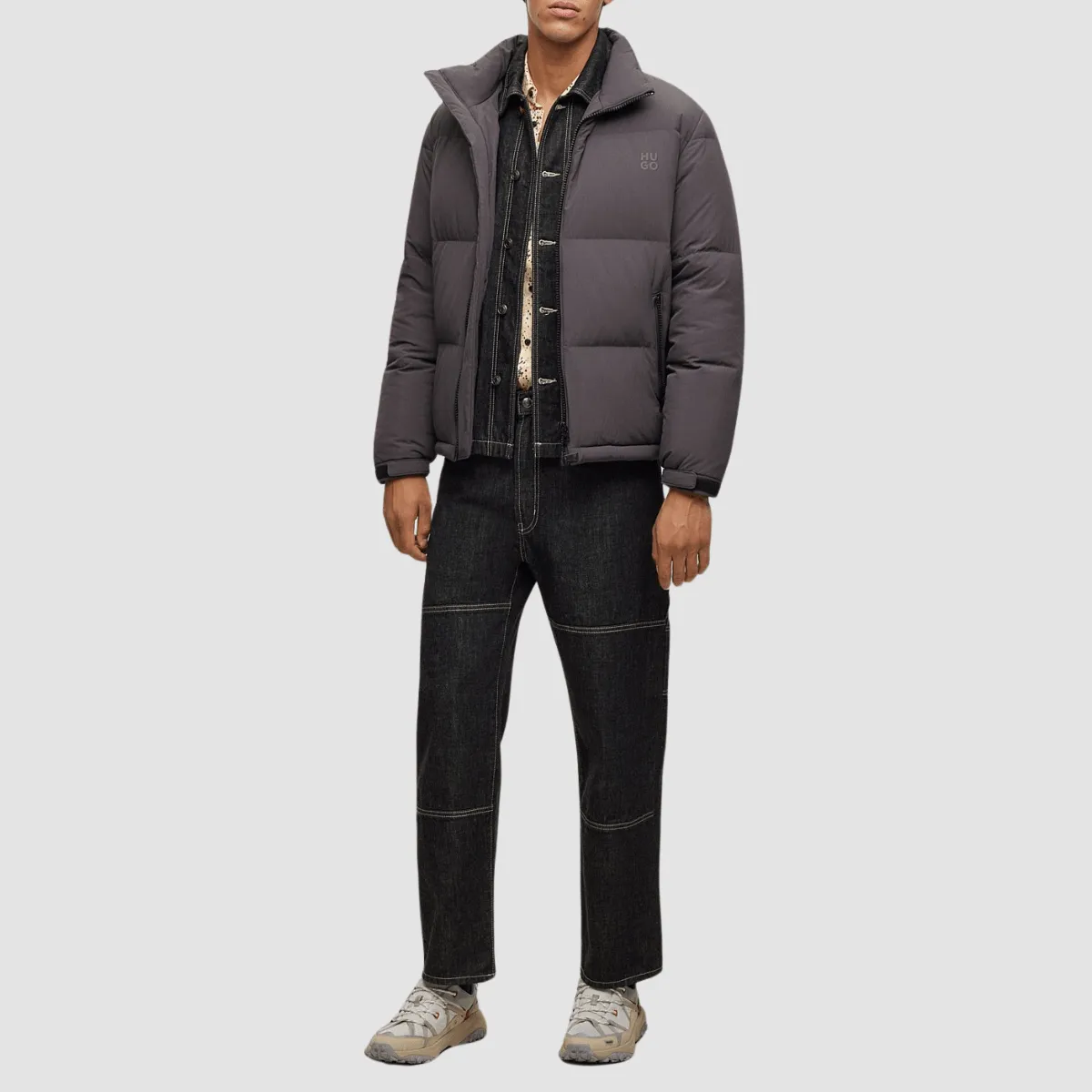 Hugo Boss Biron2341 Puffer Jacket in Grey