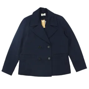 Hush UK 16 Navy Double Breasted Pea Coat