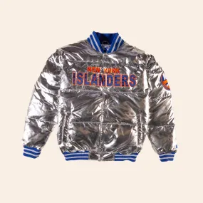 Islanders Platinum Ice Metallic Puffer Jacket