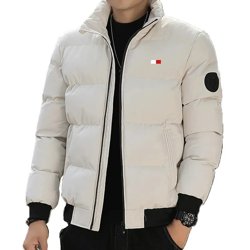 Jorviss - Puffer Jacket Heren, Warme Gewatteerde Winterjas met Rits en Hoge Kraag