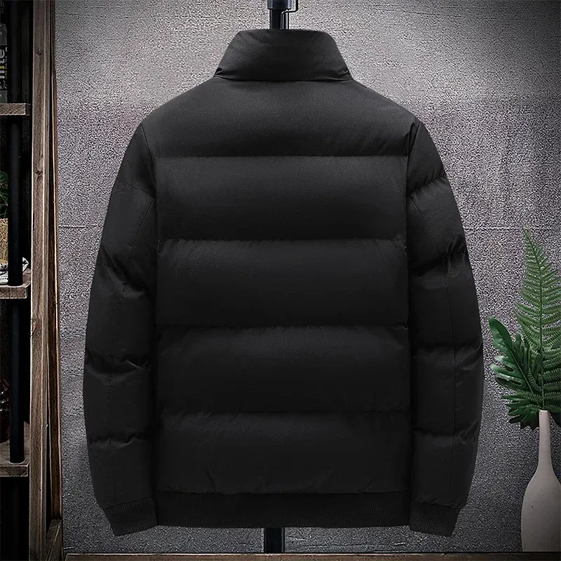 Jorviss - Puffer Jacket Heren, Warme Gewatteerde Winterjas met Rits en Hoge Kraag