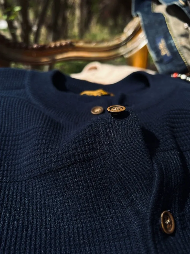 Kaze - Knitted Henly Collar Shirt