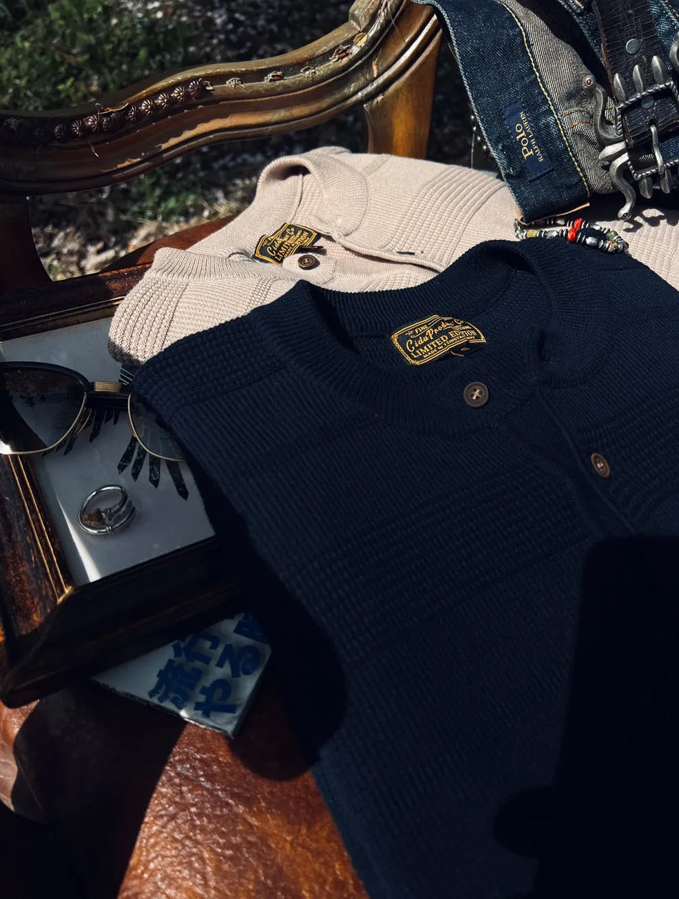 Kaze - Knitted Henly Collar Shirt