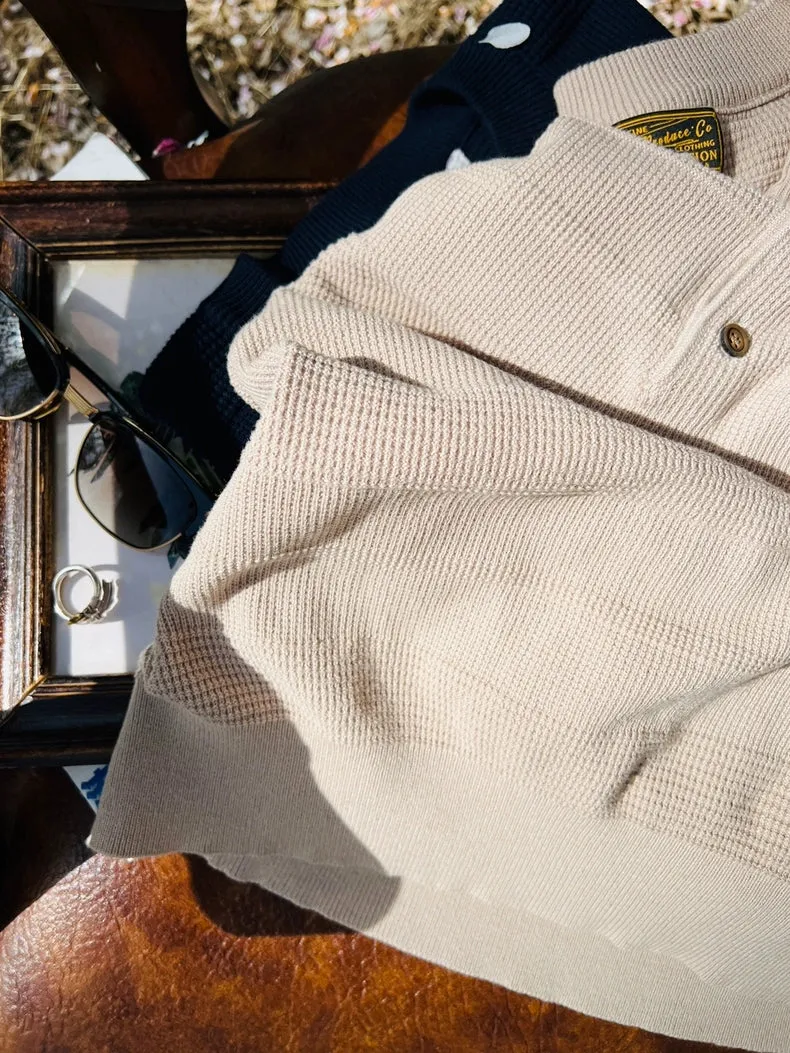 Kaze - Knitted Henly Collar Shirt