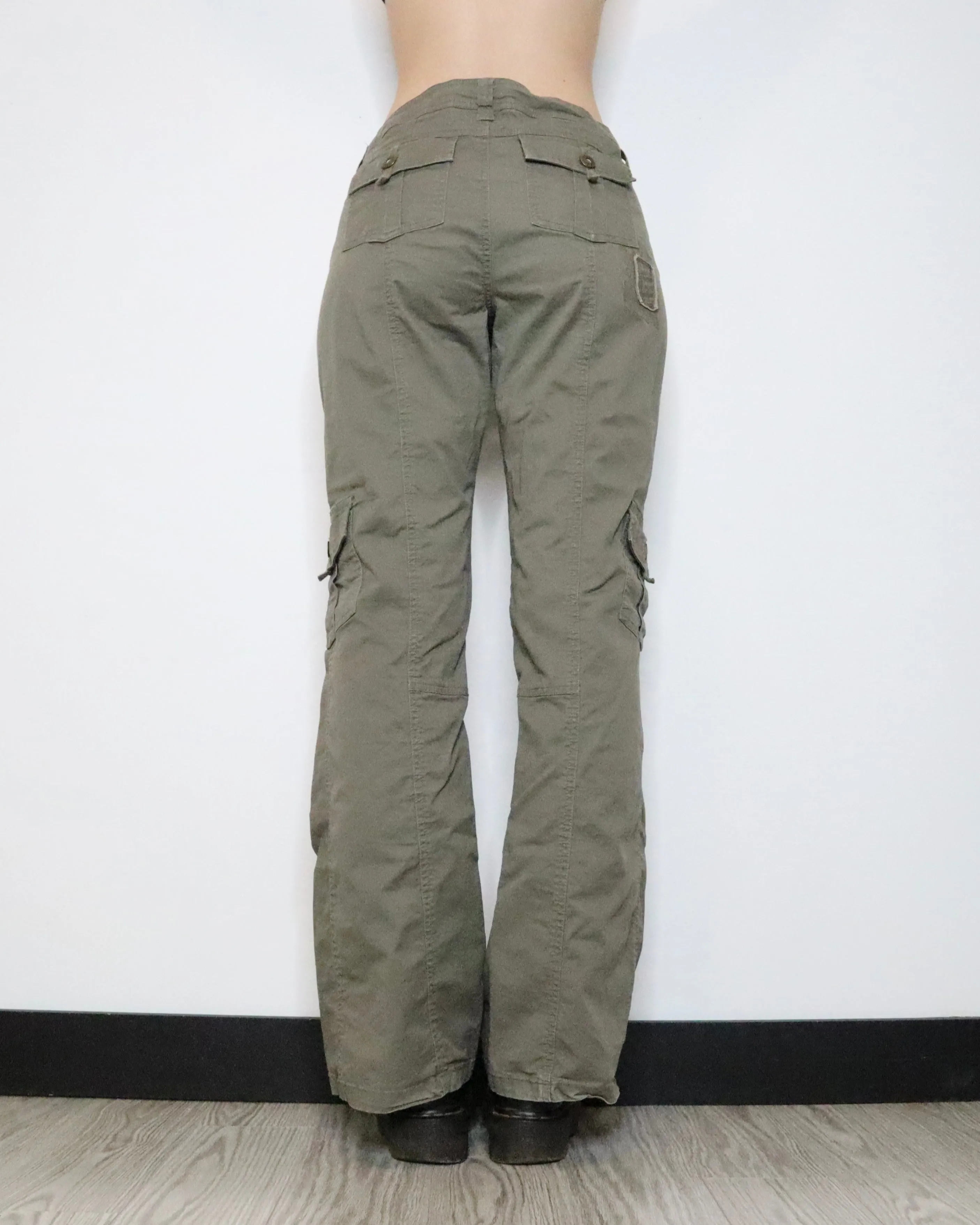 Khaki Green Cargo Pants (XL) 
